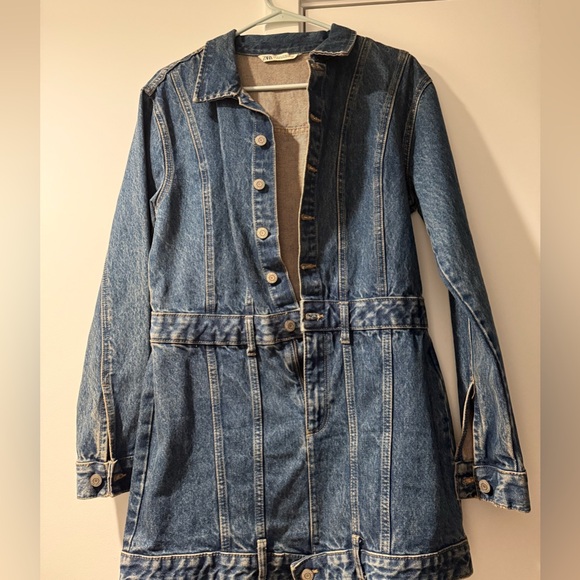 Zara Dresses & Skirts - Zara Dark Blue Denim Dress